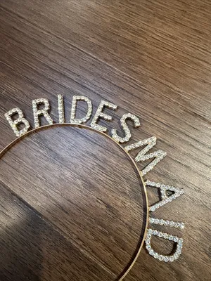 Bridesmaid Crystal Letter Headband thumbnail 2