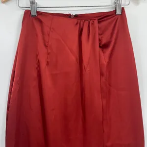 Asos Maxi Wrap Satin Skirt Sz 0 Rust Y2K Minimalist Formal Bias Sleek Modern thumbnail 2
