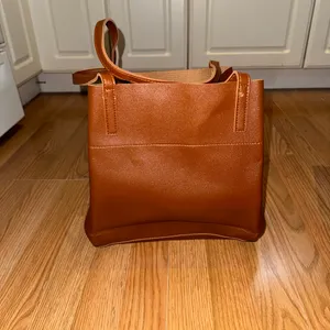 Danielle vegan leather tote bag Brown thumbnail 5