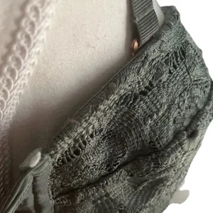 Aerie Olive‎ Green Floral Lace Bandeau Bralette Adjustable Straps Large thumbnail 3