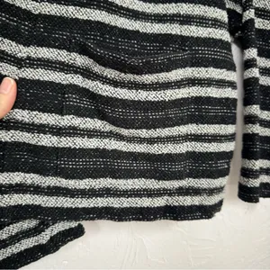 Madewell Grey Striped Slouchy Cardigan Sweater Womens Xs/S Oversized Boxy Boho thumbnail 7