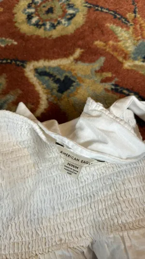 American Eagle Outfitters Cropped Linen Top thumbnail 3