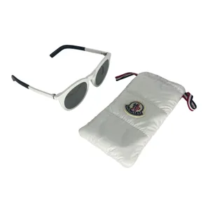 Moncler Odeonn ML0291 21C White Black Round Sunglasses Unisex thumbnail 4