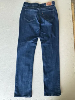 Levi's Slim Straight Jeans in Dark Blue Denim thumbnail 2