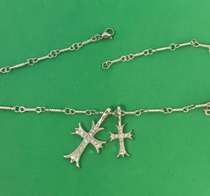 Cross Pendant Necklace for Men Women,Streetwear Hip Hop Unisex Necklace thumbnail 4