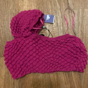 Zara Womens Purple Popcorn One Shoulder Crop Top XS S Bust 28” 30” NWT New thumbnail 6