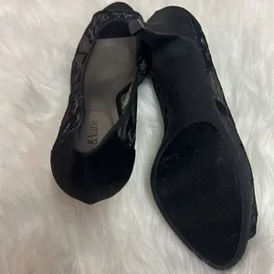 Kelly &‎ Katie Lace Peep Toe Heels Size 10 B-24 thumbnail 8