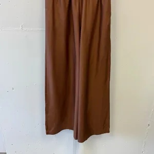 Jac + Jack Silk‎ Minimalist Contemporary High Waist Wide Leg Pants Tan Sz 8 thumbnail 4