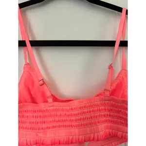 Intimately‎ Free People Neon Pink Smocked Bralette Ruffle Trim Size Small P thumbnail 3