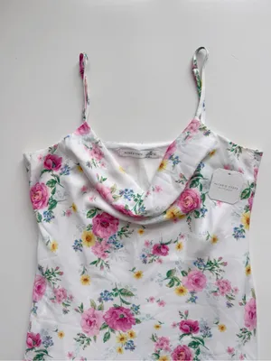 Altar'd State Altar'd Floral Pink Cowl Neck Mini Dress Size Large thumbnail 3