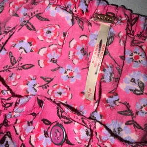 NEW With Tag Free People Pink Floral Cropped James Smock Top Small thumbnail 8