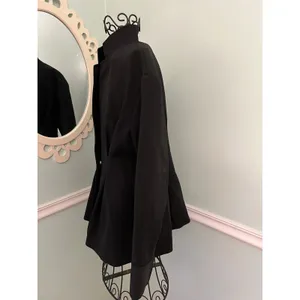 Rebecca Minkoff Black‎ Amber Black Wrap Jacket Blazer size 6 Small Collared thumbnail 3