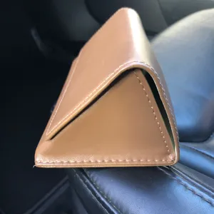 Burberry Leather Sunglass Case Eyeglass Foldover Magnetic Closure Brown thumbnail 4
