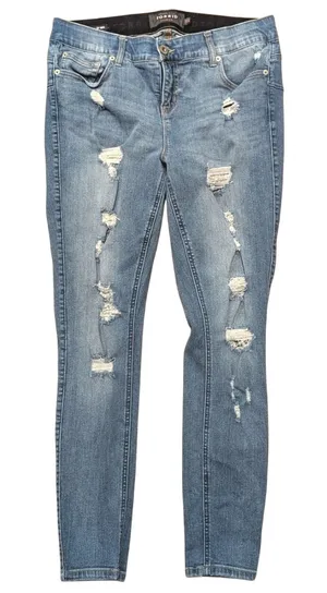 Torrid Bombshell Skinny‎ Jeans Plus 14 14R Ripped Distressed Stretch Denim Pants thumbnail 1