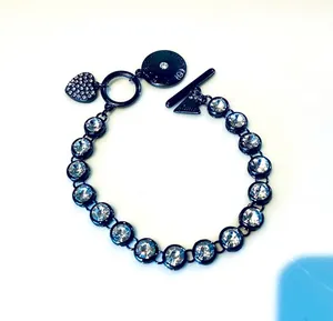 Guess Rhinestone Heart Tag Bracelet thumbnail 1