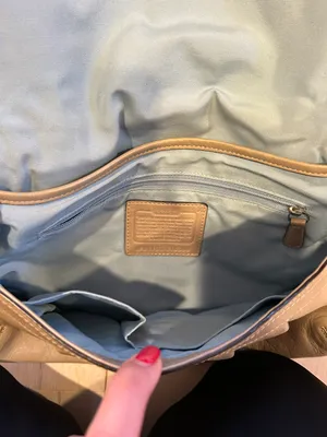 Coach Soho Pleated Tan Leather Flap Shoulder Bag thumbnail 6