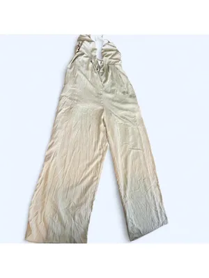 Lulus light sage cottagecore fairy wide leg jumpsuit Size XL thumbnail 2