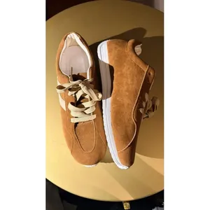 New Brown Faux Suede Sneakers Sz 9 thumbnail 3