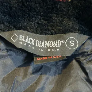 VTG Black Diamond Sherpa Fleece Botanical Floral Print Jacket Black Size Small thumbnail 9