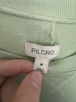 Anthropologie Pilcro The Niki Bubble Sweatshirt Light Green Pastels Crewneck M thumbnail 4