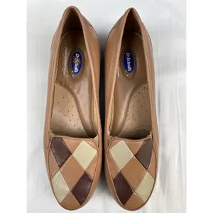 Dr Scholls Women's Leather Tan/Multi Shoes, Slip on/ Flats Size 7.5 SKU 4270 thumbnail 3