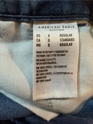 American Eagle Size 0 Wide Leg Chambray Trousers High Rise Blue thumbnail 9