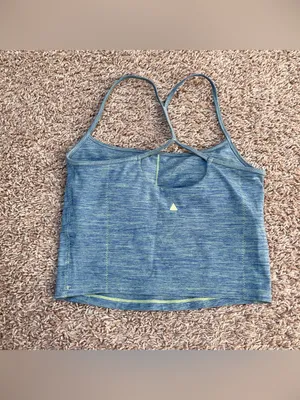 Vitality Cloud II Cropped Racerback Tank Blue thumbnail 2