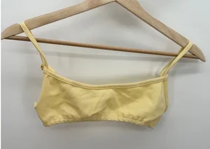 Danielle‎ Bernstein WeWoreWhat Yellow Bralette Womens Size XS Scoop Neck FG8 thumbnail 1