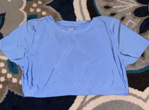 Aerie Smoothez Blue Crop Top thumbnail 1