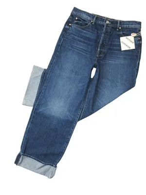 NWT Mother LIL Spitfire Nerdy Cuff in Did You Bring Me Anything? Slouchy Jean 28 thumbnail 6