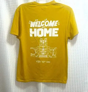Jerzees Rare WELCOME HOME virginia tech hokies small t shirt YELLOW thumbnail 1