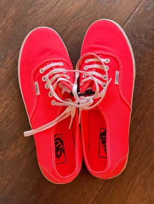 Vans women’s 8.5 shoes neon pink/orange thumbnail 1
