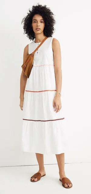 Madewell Rickrack Cattail Tiered Dress thumbnail 1