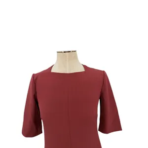 M.M.LaFleur Emily Square Neck A-Line Work Dress Brick Red NWT Size 0 thumbnail 3