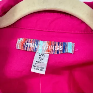 Urban Outfitters Hot Pink Long Sleeve Mini Dress Womens XS Barbie Core Collared thumbnail 8