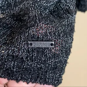 Garage Oversized Black Sweater XS - S Grunge Goth Whimsigoth Casual Slouchy thumbnail 3
