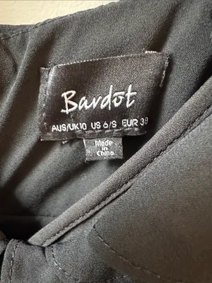 Bardot Black Ruffle Mini Dress thumbnail 4