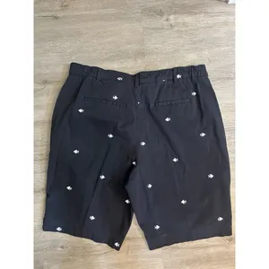 Basic Editions Black Fish Embroidered Bermuda Shorts XL Stretch Coastal Fun thumbnail 11
