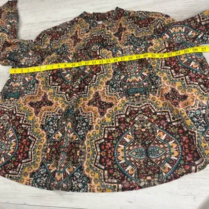 Wrangler Retro Smocked Western Print Lightweight Flowy Blouse Size XL thumbnail 10