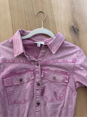 Fate Purple Washed Denim Dress thumbnail 2