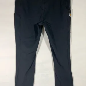 Carhartt Fitted Workwear Capri Leggings Heavyweight Women Sz L Black‎ New A66 thumbnail 2