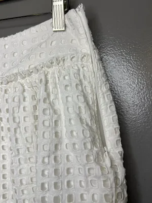 Ann Taylor Skirt Womens 4 White Eyelet Lace A-Line Lined Short Summer Casual thumbnail 3