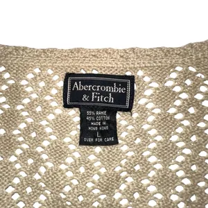 Abercrombie & Fitch Vintage Ramie Cotton Blend Knit Crochet Cardigan LARGE Y2K thumbnail 3