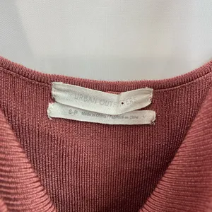 EUC Urban Outfitters women’s copper brown stretch tie strap ribbed mini dress‎ S thumbnail 3