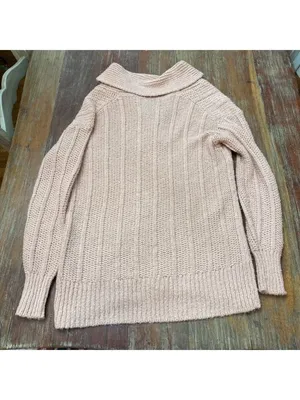 Anthropologie Pilcro Baby Pink V Neck Sweater XS thumbnail 10