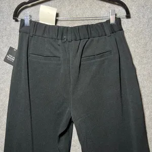 No Comment Black Wide Leg Trouser Pants Pleated Front Stretch NWT Size L thumbnail 10