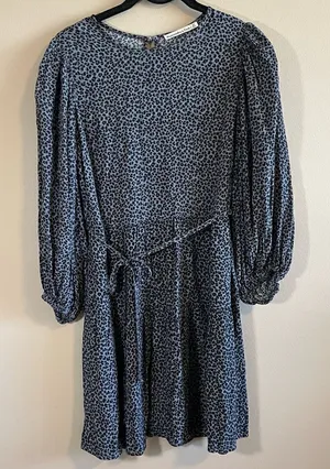 ✨ Abercrombie & Fitch Gray Black Leopard‎ Cheetah Mini Dress XS thumbnail 1