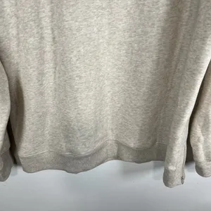 Zella Oatmeal Heather Cotton Casual Athletic‎ Sweater Zip Sides Women’s Size L thumbnail 10