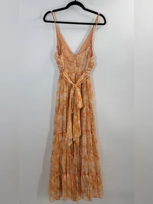 Astr Abstract Tiered Maxi Dress thumbnail 6