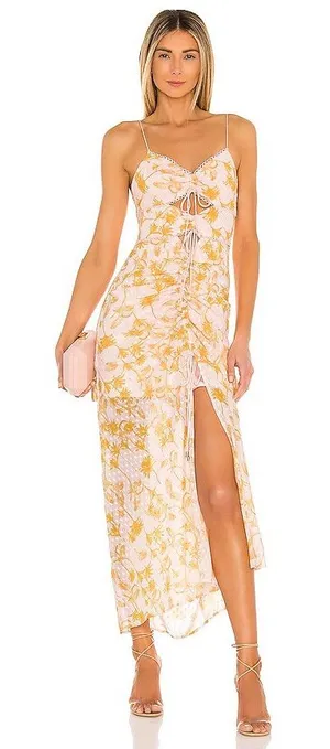 Revolve Significant Other Angelina Dress in Pineapple Palm Size US 4‎ thumbnail 1